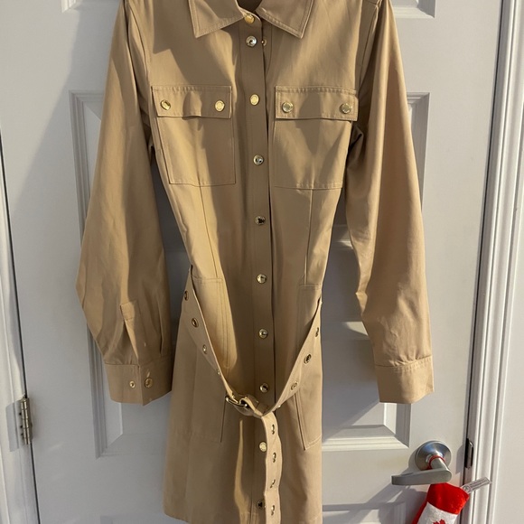 Michael Kors Dress Cotton Blend Twill Utility Dress - Picture 5 of 6